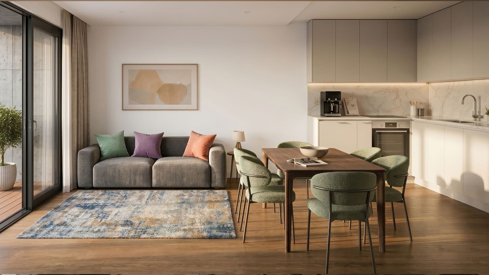 Veröffentlichte Innenraumvisualisierung einer Dinkelsbühler Wohnung